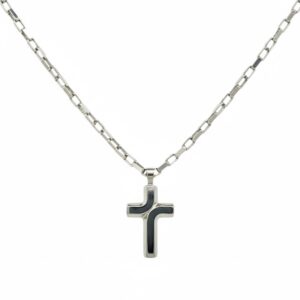 ITALGEM STEEL CROSS NECKLACE SC190