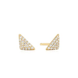ANIA HAIE GOLD TRIANGULAR PAVE STUDS E059-06G