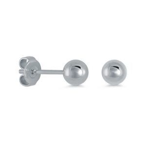 ITALGEM STEEL POLISHED BALL STUD EARRINGS SEA322-S