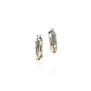 JOHN HARDY ESSENTIAL CROSSOVER HOOP EARRING EZZ98713
