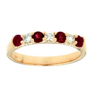 YELLOW GOLD RUBY & DIAMOND RING 3776RB