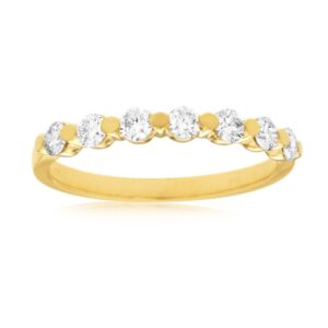 YELLOW GOLD DIAMOND BAND 3878D