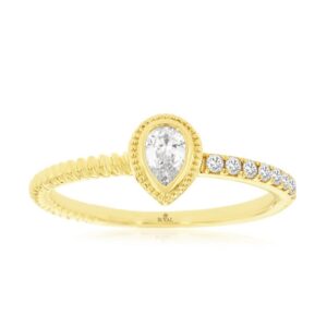 YELLOW GOLD DIAMOND ENGAGEMENT RING H3100D