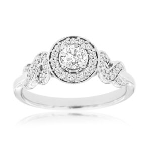 WHITE GOLD DIAMOND ENGAGEMENT RING WC9038D