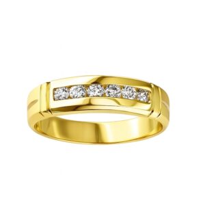 YELLOW GOLD DIAMOND BAND 2252G