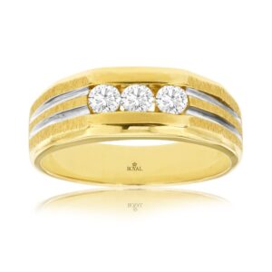 YELLOW GOLD 3-DIAMOND RING 2927G