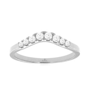 WHITE GOLD DIAMOND CURVED WEDDING BAND WH1085D