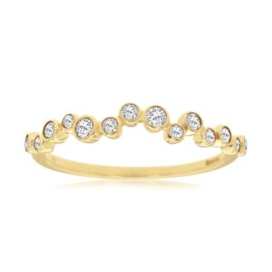 YELLOW GOLD DIAMOND WEDDING BAND C8163D