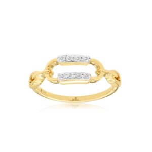 YELLOW GOLD DIAMOND RING H2026D