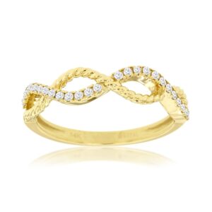YELLOW GOLD DIAMOND WEDDING BAND C9090D