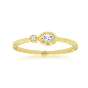 YELLOW GOLD DIAMOND ENGAGEMENT RING H2988D