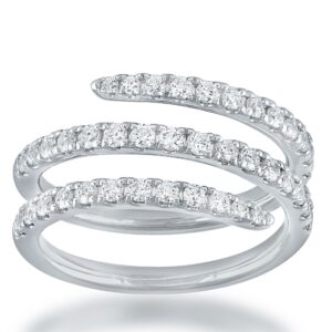 WHITE GOLD 3-ROWS DIAMOND RING W900097