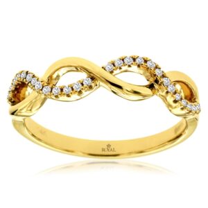 YELLOW GOLD DIAMOND WEDDING BAND C9945D