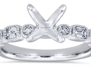 14K WHITE GOLD DIAMOND SEMI-MOUNT 90180A