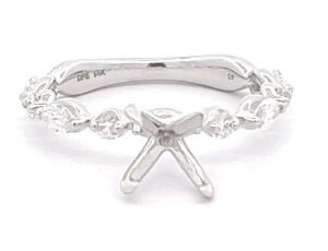 14K WHITE GOLD DIAMOND SEMI-MOUNT 901491A