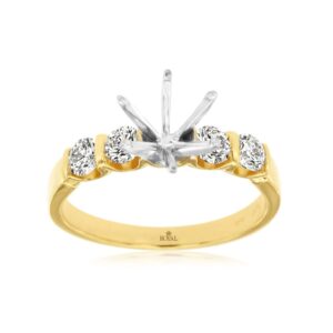 YELLOW GOLD SEMI-MOUNT RING 3679S