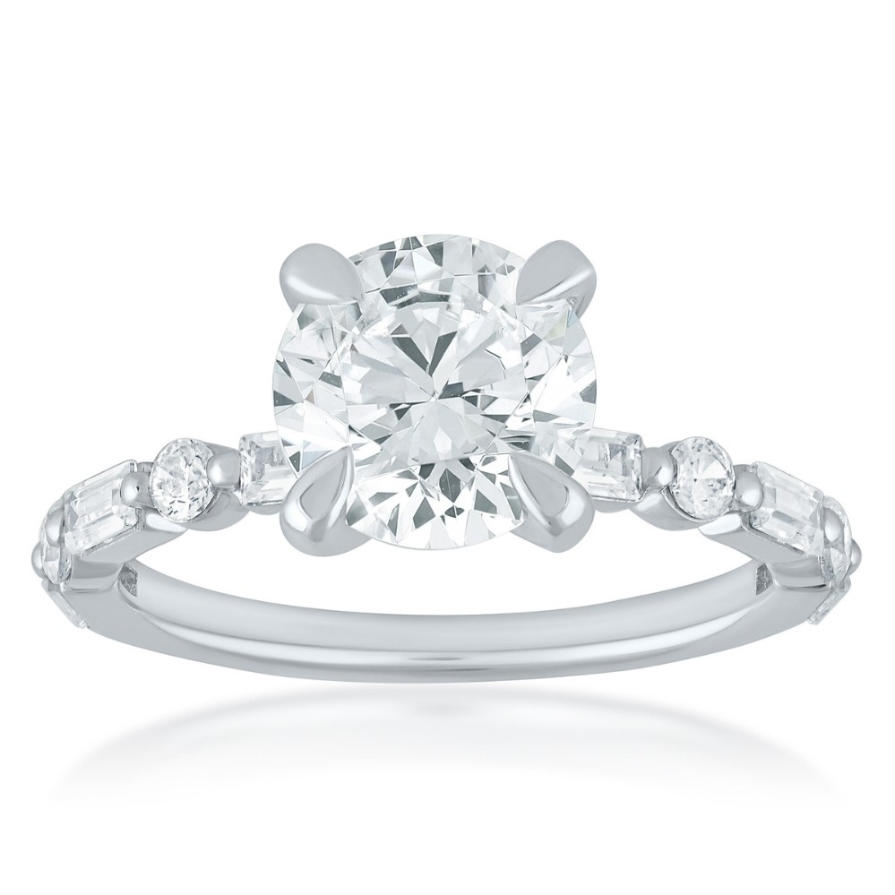 WHITE GOLD DIAMOND SEMI-MOUNT 900082A