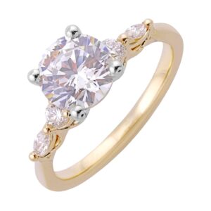YELLOW GOLD DIAMOND SEMI-MOUNT RING W6611RN150SM-4YW
