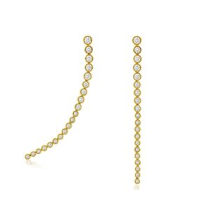 YELLOW GOLD DIAMOND EARRINGS C8007D