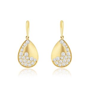YELLOW GOLD DIAMOND EARRINGS H3173D