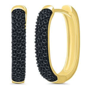 BLACK DIAMOND HOOP EARRINGS 2234210200Y