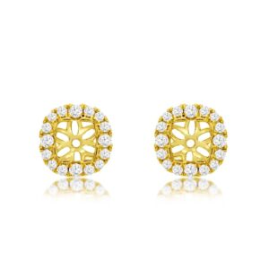 YELLOW GOLD DIAMOND EARRING JACKETS C8784D