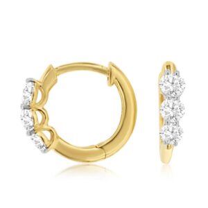 YELLOW GOLD DIAMOND EARRINGS H1989D