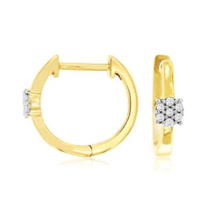 YELLOW GOLD DIAMOND EARRINGS H2283D