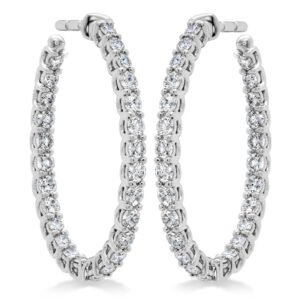 HEARTS ON FIRE SIGNATURE OVAL HOOP - MEDIUM HOOPSIGO01368W