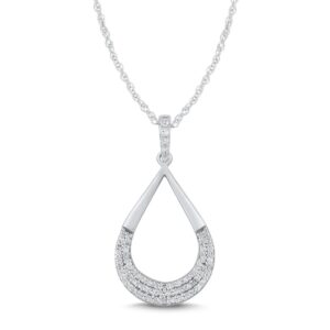 WHITE GOLD DIAMOND PENDANT M4998