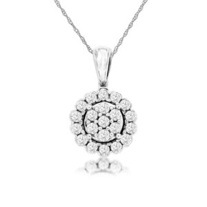 WHITE GOLD DIAMOND PENDANT WC8742D