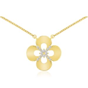YELLOW GOLD DIAMOND NECKLACE H3427D