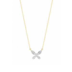 YELLOW GOLD DIAMOND NECKLACE H2228D