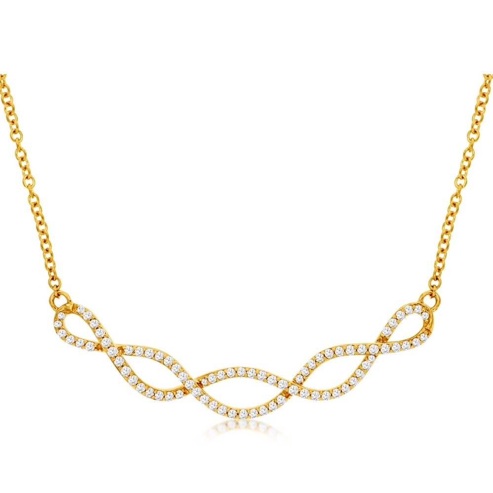 YELLOW GOLD DIAMOND NECKLACE C7820D