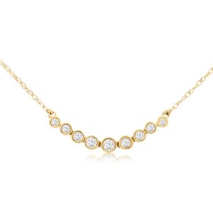 YELLOW GOLD DIAMOND NECKLACE H3587D