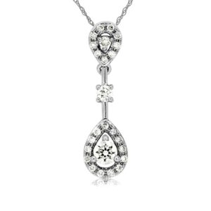 WHITE GOLD DIAMOND PENDANT WC7454D