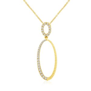 YELLOW GOLD DIAMOND PENDANT H3437D
