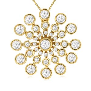 YELLOW GOLD DIAMOND PENDANT C9874D