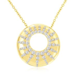 YELLOW GOLD DIAMOND NECKLACE H2710D