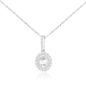 WHITE GOLD DIAMOND PENDANT WH2466D