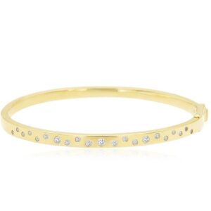 YELLOW GOLD DIAMOND BANGLE H2453D