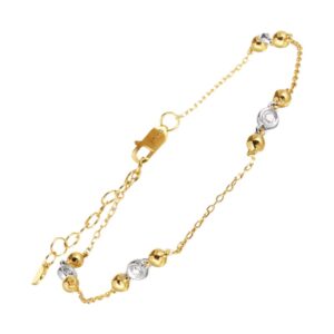 14K WHITE YELLOW GOLD DIAMOND BRACELET BC10402-4YWC