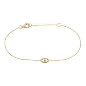 YELLOW GOLD EVIL EYE DIAMOND BRACELET H1397D