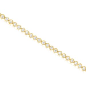 YELLOW GOLD DIAMOND TENNIS BRACELET H3393D