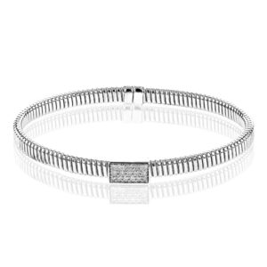SIMON G. RIBBED BANGLE IN 18K LB2383