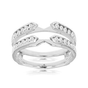 WHITE GOLD DIAMOND INSERT RING WC9243D