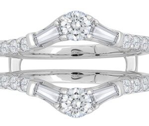 14K WHITE GOLD DIAMOND RING JACKET M6473