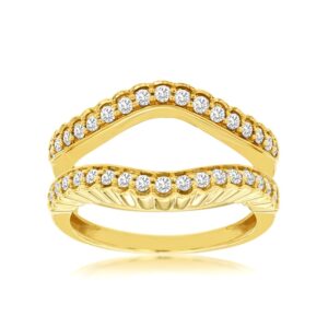 YELLOW GOLD DIAMOND INSERT RING C9046D