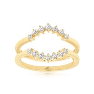YELLOW GOLD DIAMOND INSERT RING C9854D