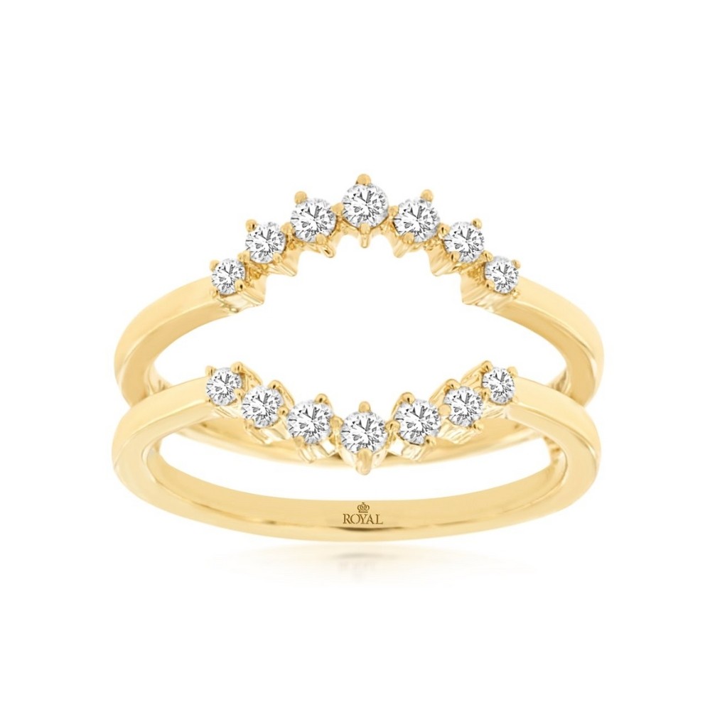 YELLOW GOLD DIAMOND INSERT RING C9854D